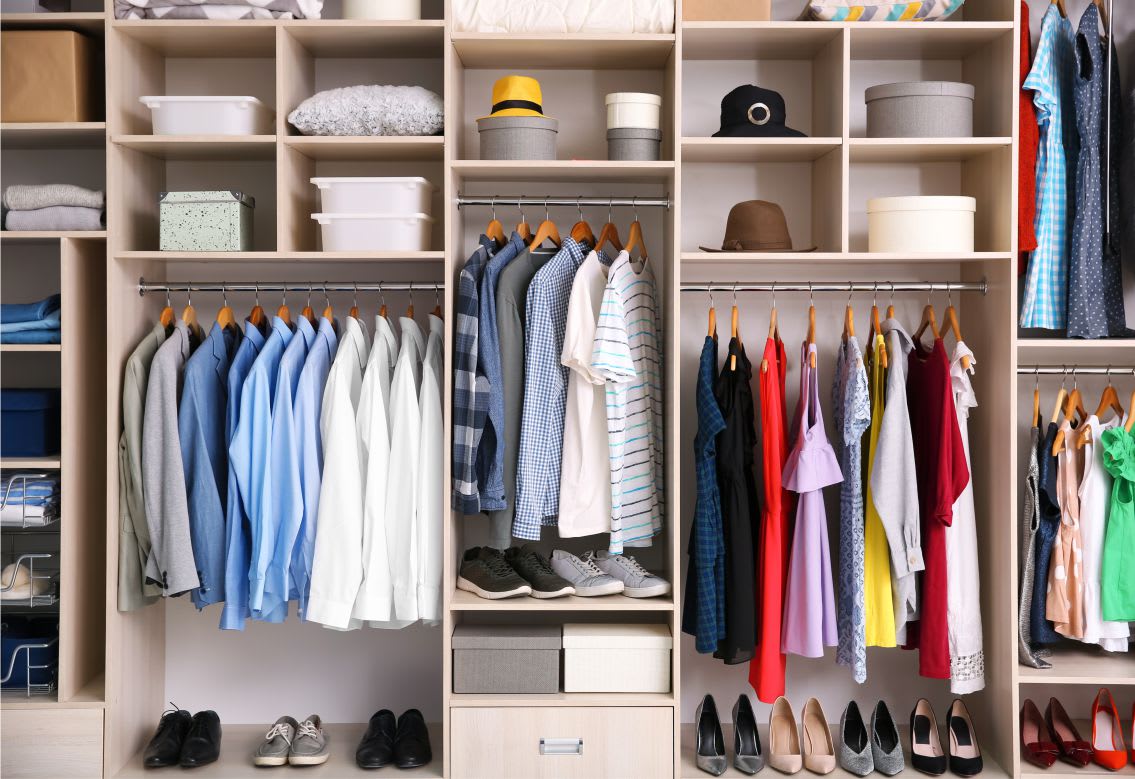 organized closet space
